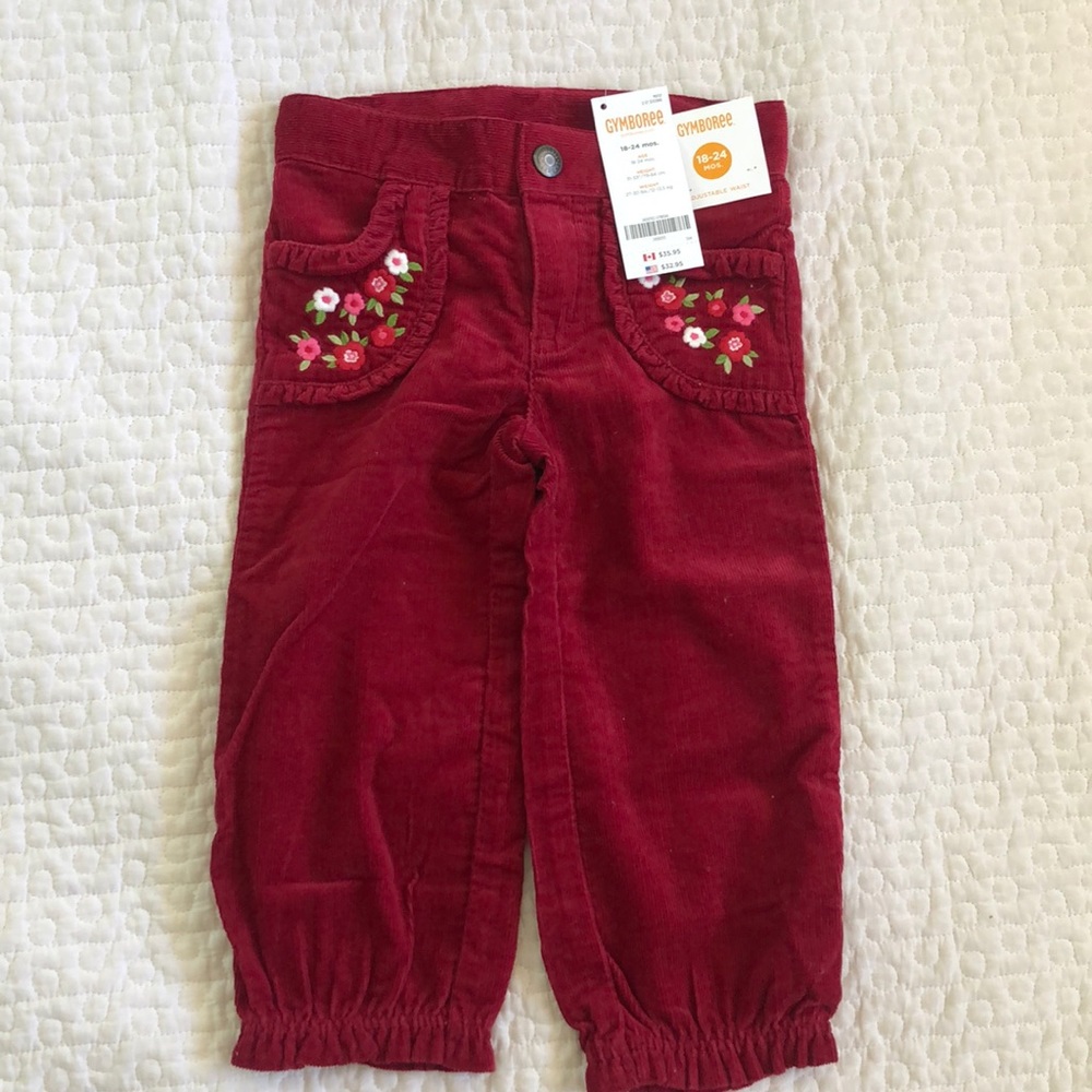 Girls red pants
